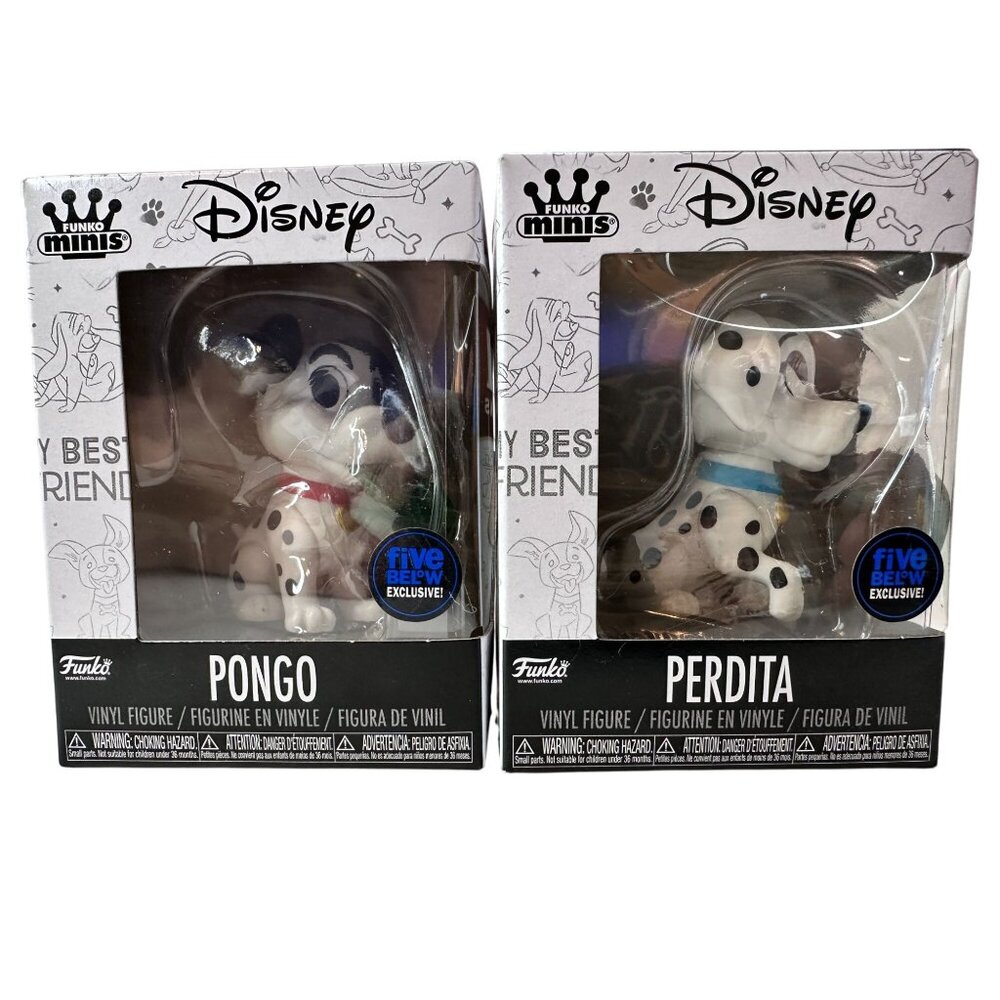 Disney Funko Minis Pongo & Perdita Vinyl Figures Exclusive 101 Dalmatians NEW